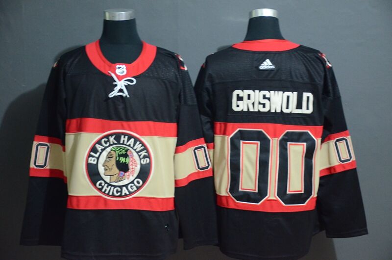 Cheap Adidas BlackHawks Custom Men Black Classic Retro Stitched NHL Jersey